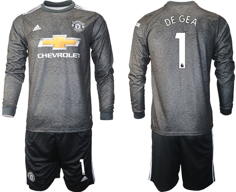 Men 2020-2021 club Manchester united away long sleeve #1 black Soccer Jerseys->customized soccer jersey->Custom Jersey